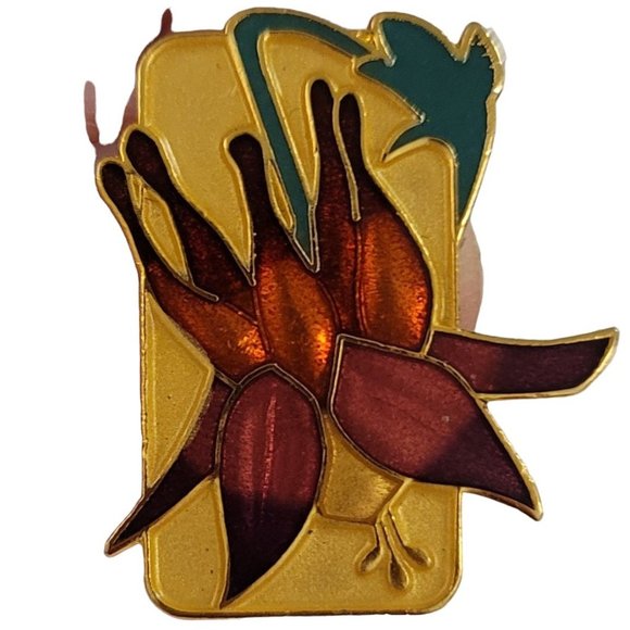 Wm Spear 1993 Enamel Iris Pin, Signed K944 - Picture 5 of 5